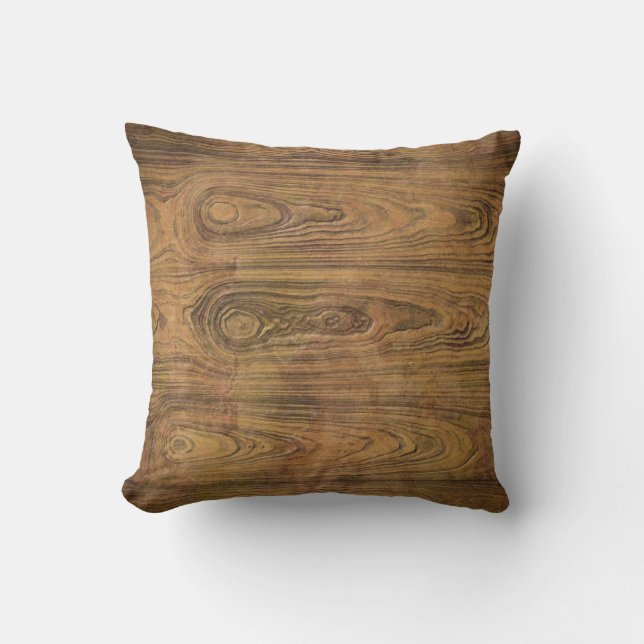 Woodgrain Rustic Country cowboyWedding Cushion (Front)
