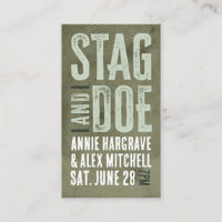 Woodgrain Stag and Doe Ticket