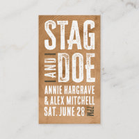 Woodgrain Stag and Doe Ticket