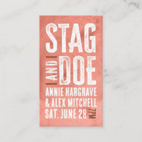 Woodgrain Stag and Doe Ticket 