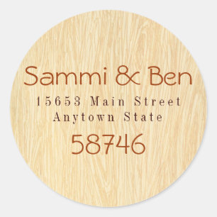 Woodgrain Sticker Label