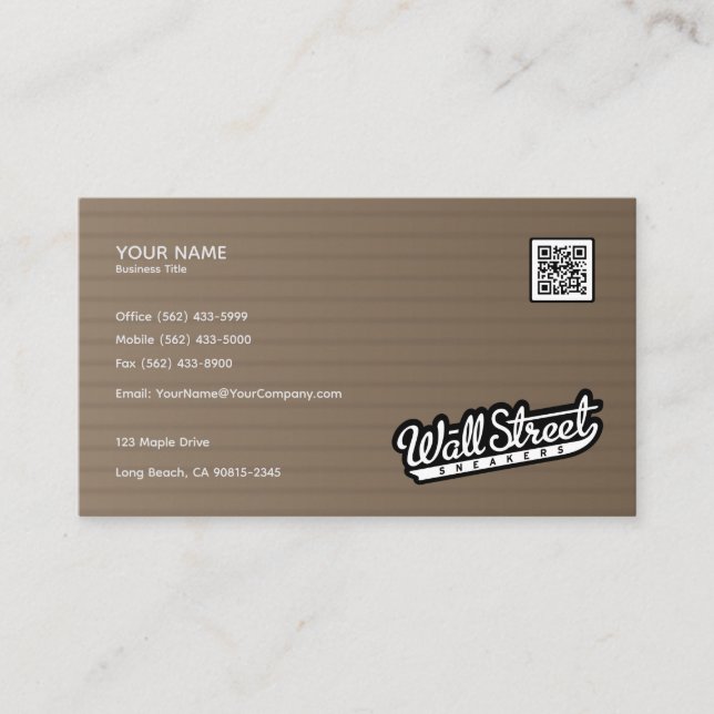 Woodgrain Texture - Business Card Design (Front)