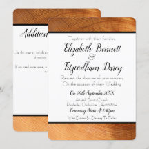 Woodgrain Wedding Invitation