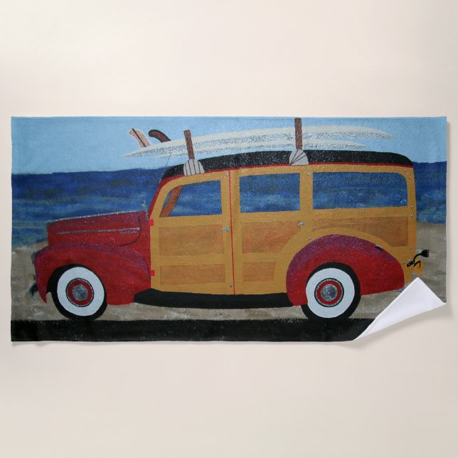 Woodie Beach Towel (Front)