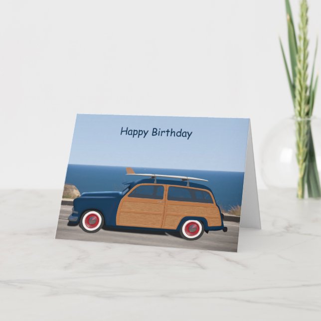 Woodie birthday card (Front)