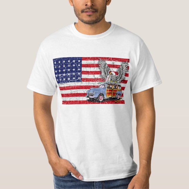WOODIE USA FLAG T-SHIRT (Front)