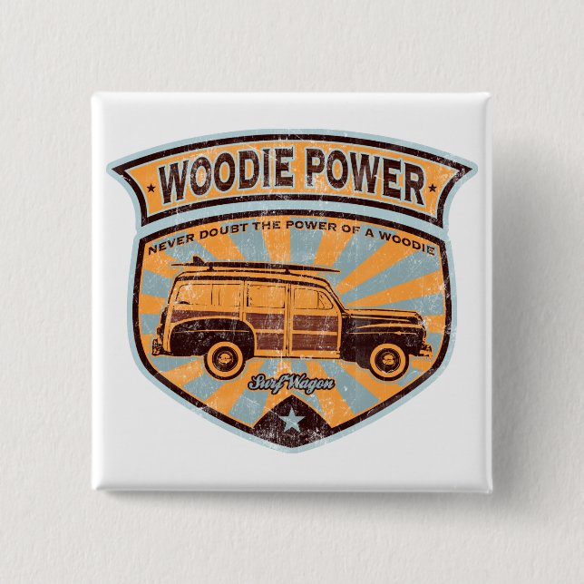 Woodie Wagon 15 Cm Square Badge (Front)