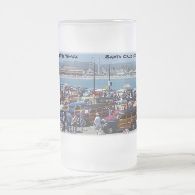 Woodies On The Wharf Santa Cruz-Frosted Mug (Center)