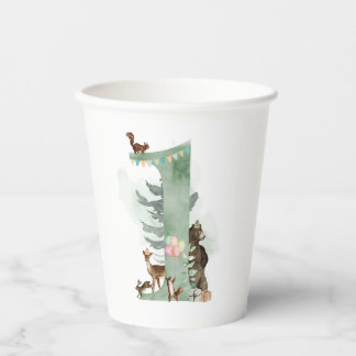Woodland 1st Birthday Paper Cup