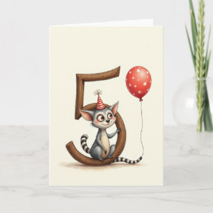 Woodland 5Th Birthday Card