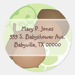 Woodland Acorns Address Label Stickers