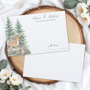 Woodland Adventure Baby Shower Advice Card