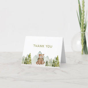 Woodland Adventure Baby Shower Thank You Cards
