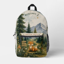Woodland Adventure Fox Mountains Kids Name