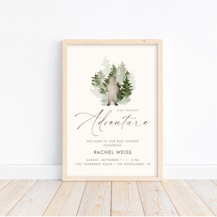 Woodland Adventure Gender Neutral Welcome Sign