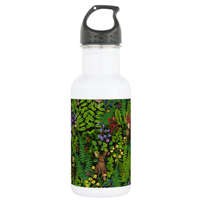 Woodland amimals and plants 532 ml water bottle (Front)