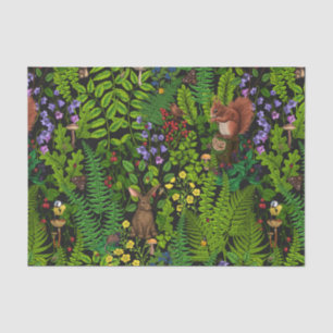 Woodland amimals and plants tissue paper