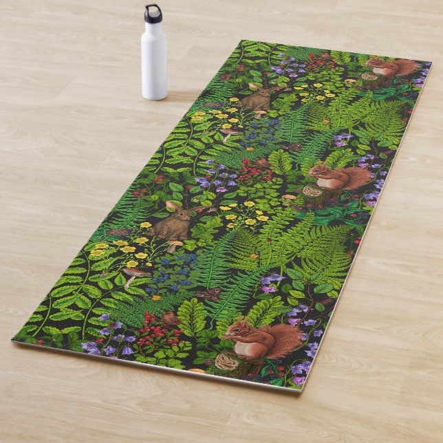 Woodland amimals and plants yoga mat (In Situ)