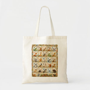 Woodland Animal Alphabet Adventure School Tote Bag