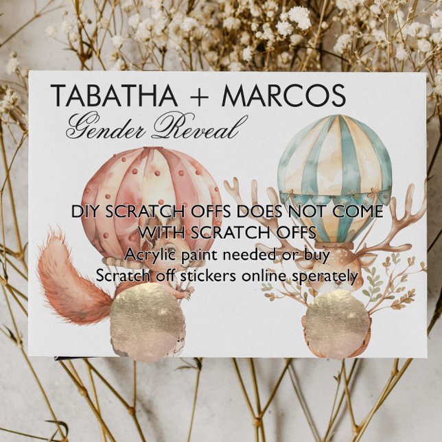 Woodland Animal Baby Reveal Game DIY Scratch Cards (Creator Uploaded)