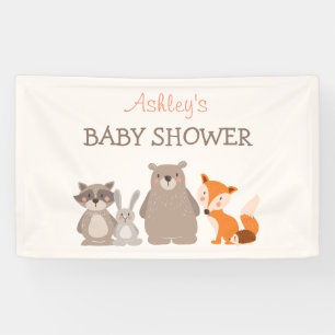 Woodland Animal Baby shower banner Forest Cute