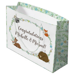 Woodland Animal Baby Shower Large Gift Bag