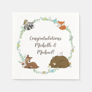 Woodland Animal Baby Shower Napkin
