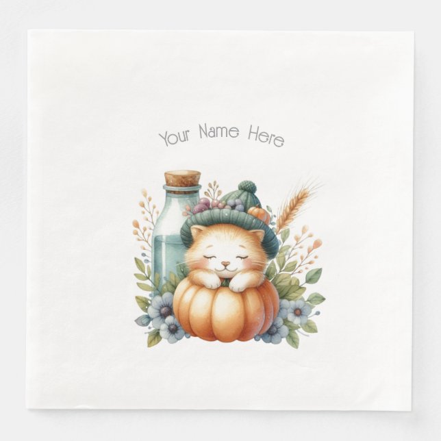 Woodland Animal Baby Shower Napkin (Front)