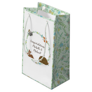 Woodland Animal Baby Shower Small Gift Bag