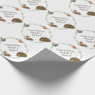 Woodland Animal Baby Shower Wrapping Paper
