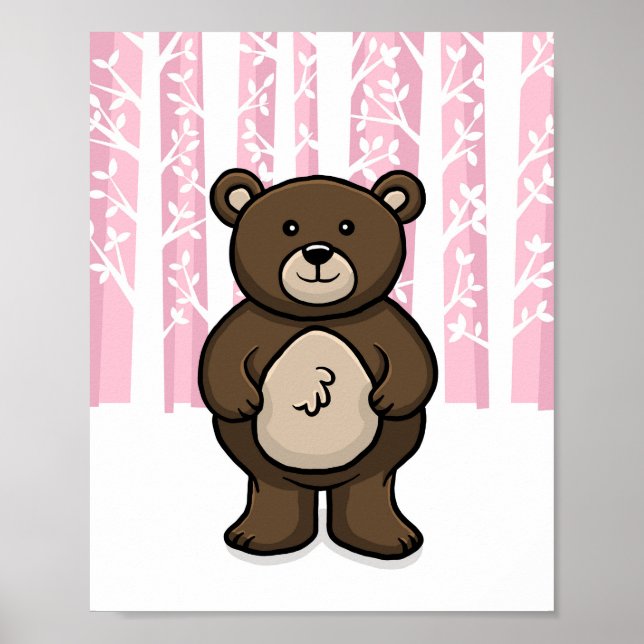 Woodland Animal Bear Poster (Front)