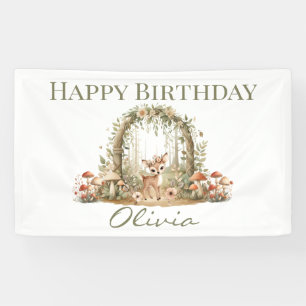 Woodland Animal Birthday Sign