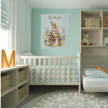 Woodland Animal Bunny Rabbit Nursery Name Faux Canvas Print<br><div class="desc">Rustic woodland fairytale bunny rabbit.  Just adorable for baby nursery. Add name to personalise.</div>