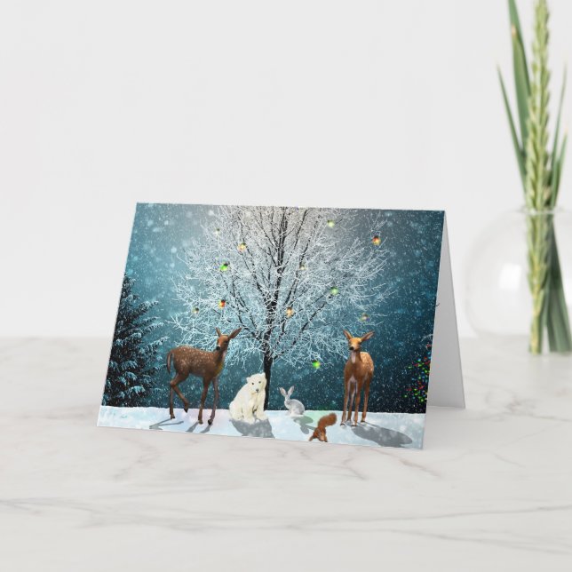 Woodland Animal Christmas Card (Front)