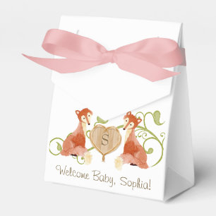 Woodland Animal Creatures, Fox n Vines Newborn Favour Box