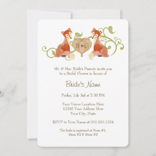 Woodland Animal Creatures, Fox n Vines Weddings Save The Date