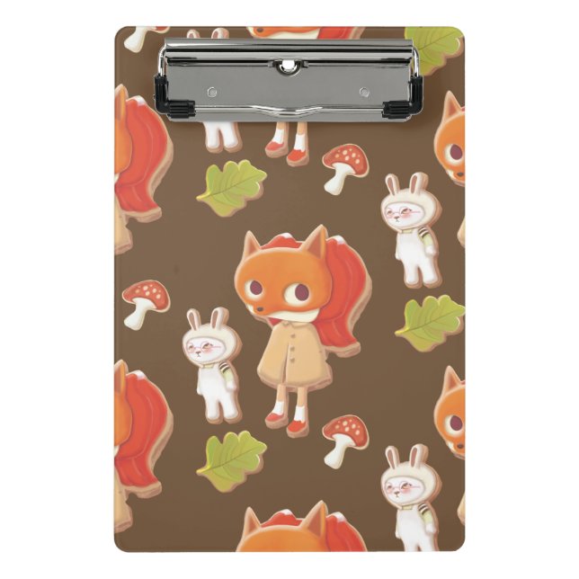 Woodland animal decorated cookies mini clipboard (Front)