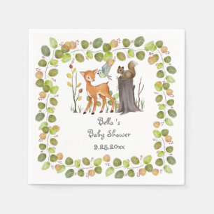 Woodland Animal Forest Friends Paper Napkins