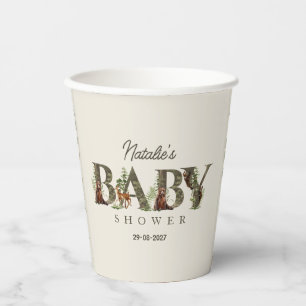 Woodland Animal Forest Wild Pattern baby shower  Paper Cups