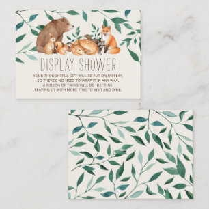 Woodland Animal Friends Gift Display Shower Enclos Enclosure Card