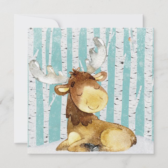 Woodland Animal Friends in Winter Forest- Deer (Front)