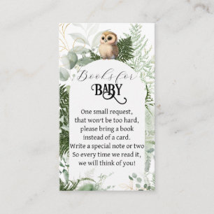 Woodland animal Greenery Forest Book for baby Enclosure Card