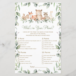 Woodland Animal Greenery What's In Your Phone Game