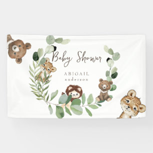 Woodland Animal Kingdom Baby Shower Banner