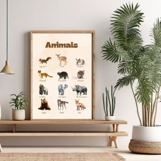 Woodland Animal Nursery Wall Art