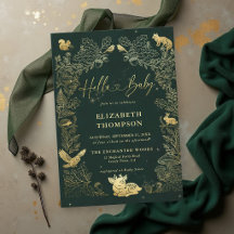 Woodland Animal Storybook Forest Hello Baby Shower