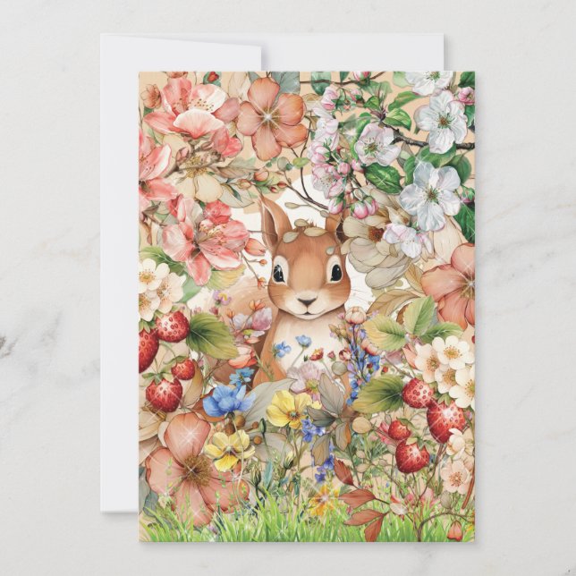 Woodland Animal Thank You Note Card (Front)