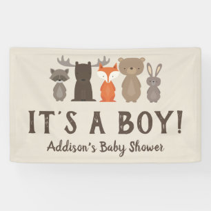 Woodland Animal Themed Baby Shower Banner Large