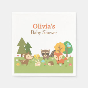Woodland Animal Themed Baby Shower Party Supplies Napkin