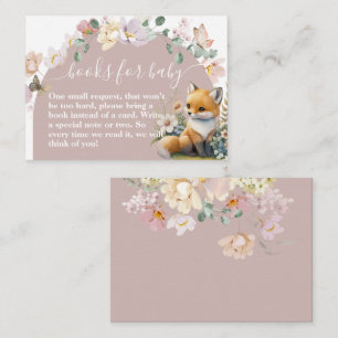 Woodland animal wildflower Girl Baby Shower  Enclosure Card